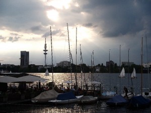 Ein wunderschöner Blick über die Alster im Somme